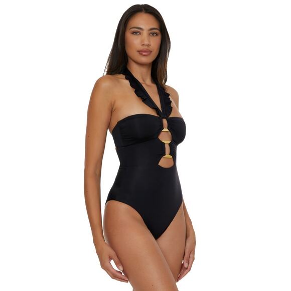 Soluna Women's Buckle-Up Convertible One-Piece Swimsuit, Black Size L 0348 - Picture 3 of 3